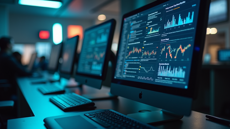 Eye-level view of a computer screen displaying a security dashboard