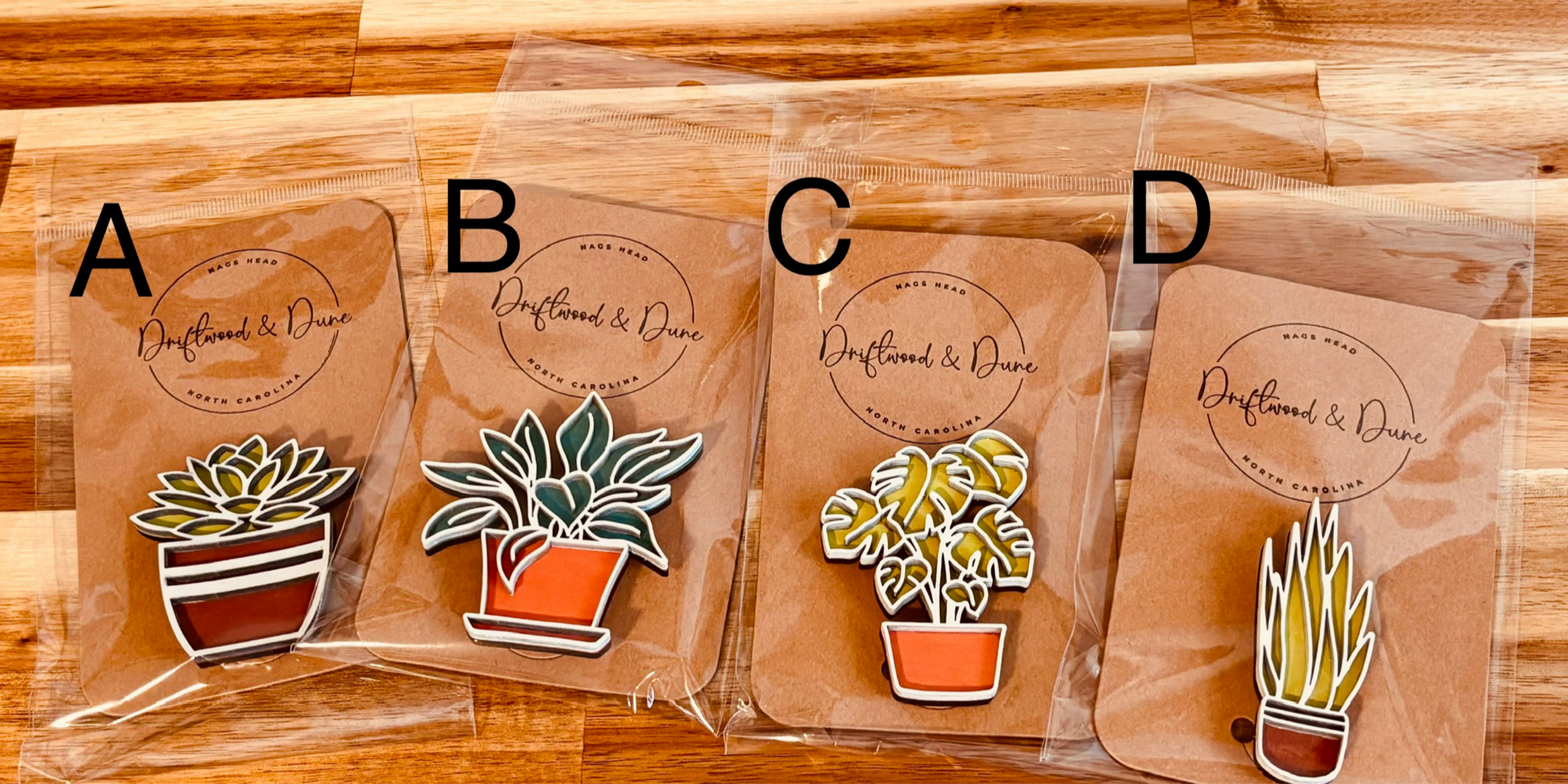 Hand Painted Plant Magnets