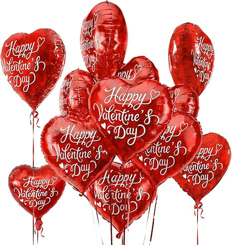 Red Heart Shape Foil Balloons