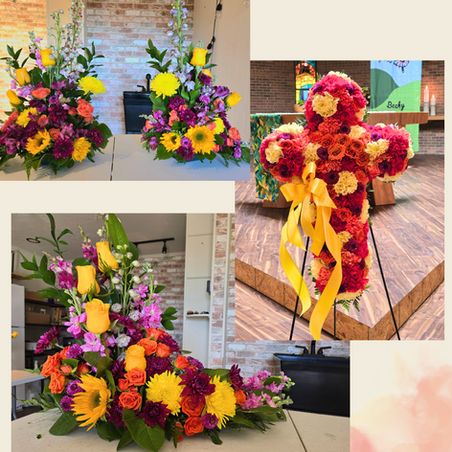 Colorful Serenity Funeral Flowers