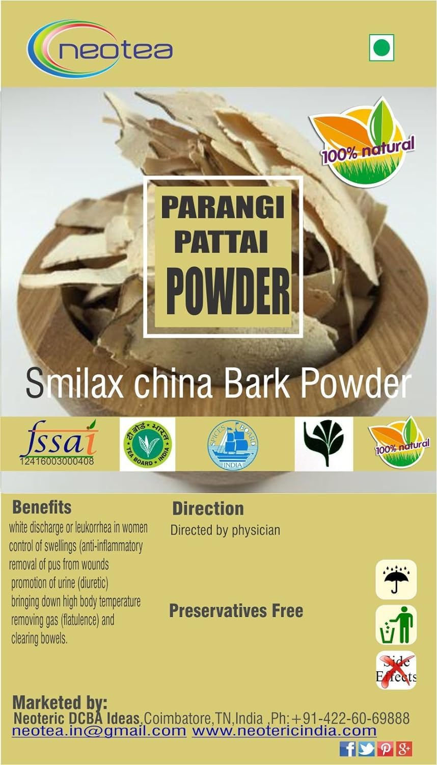 Neotea Parangipattai Bark Powder Chobchini | Smilax Glabra | Chaina Root