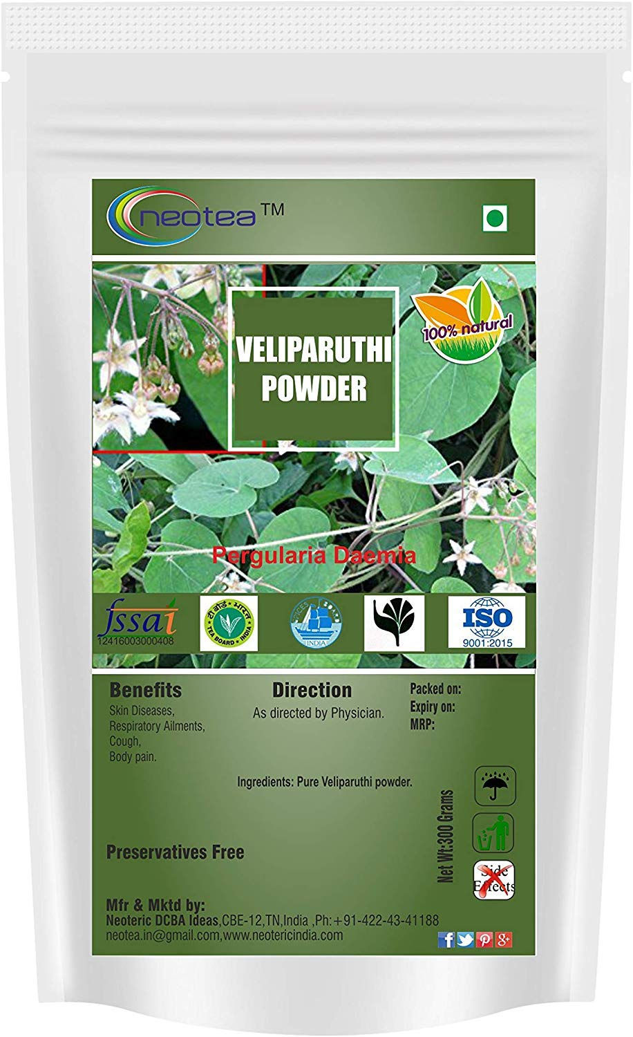 Neotea Veliparuthi Pergularia Daemia Powder