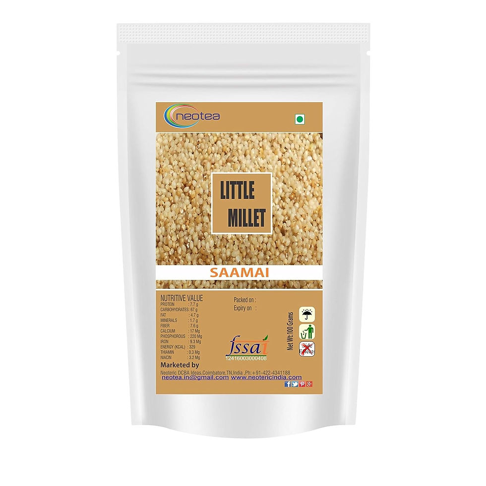 Neotea Little Millet Samai Kutki Saame Upma Baajara Ragi Samulu - 500 GM