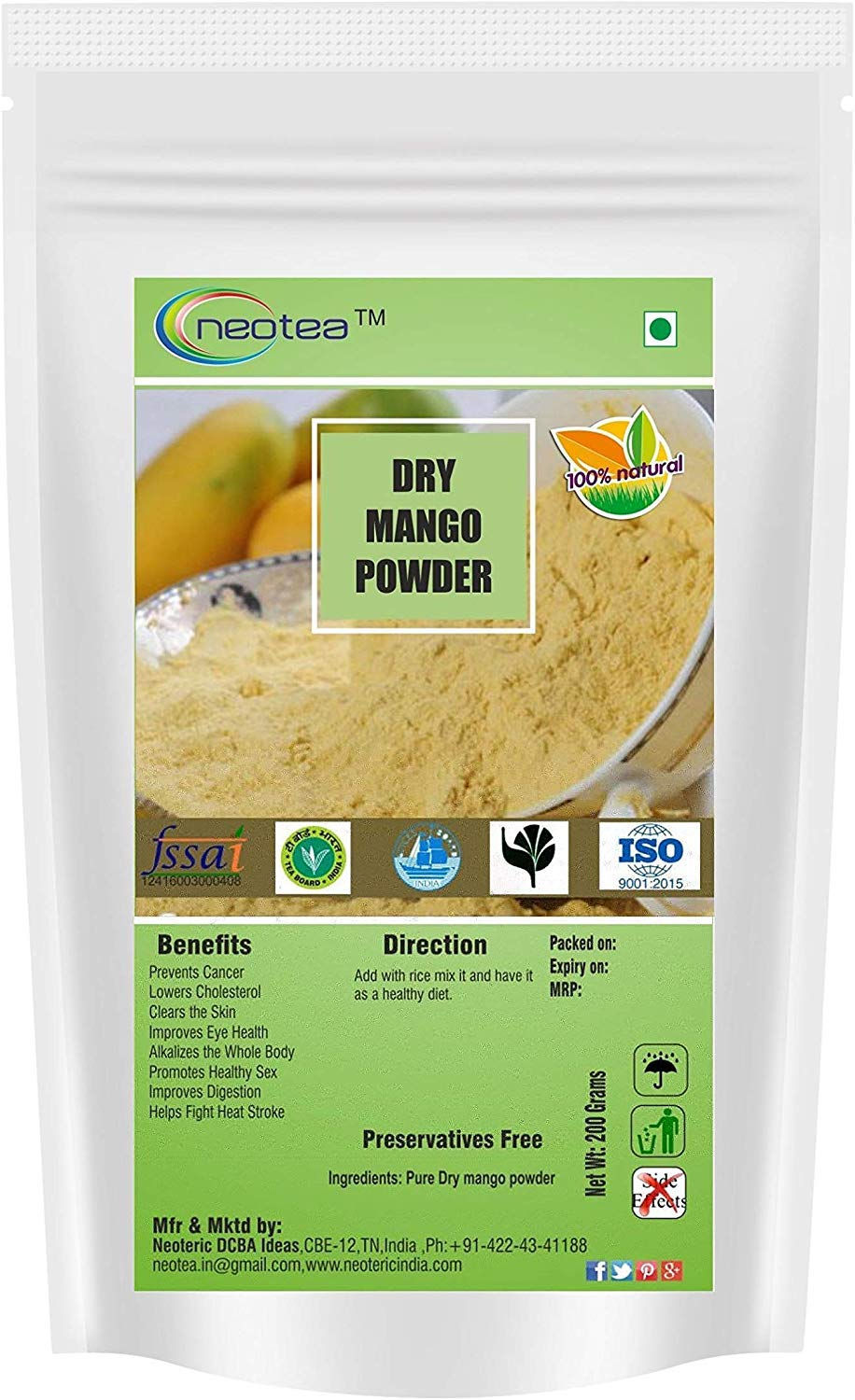Neotea Dry Mango Powder, Amchur,