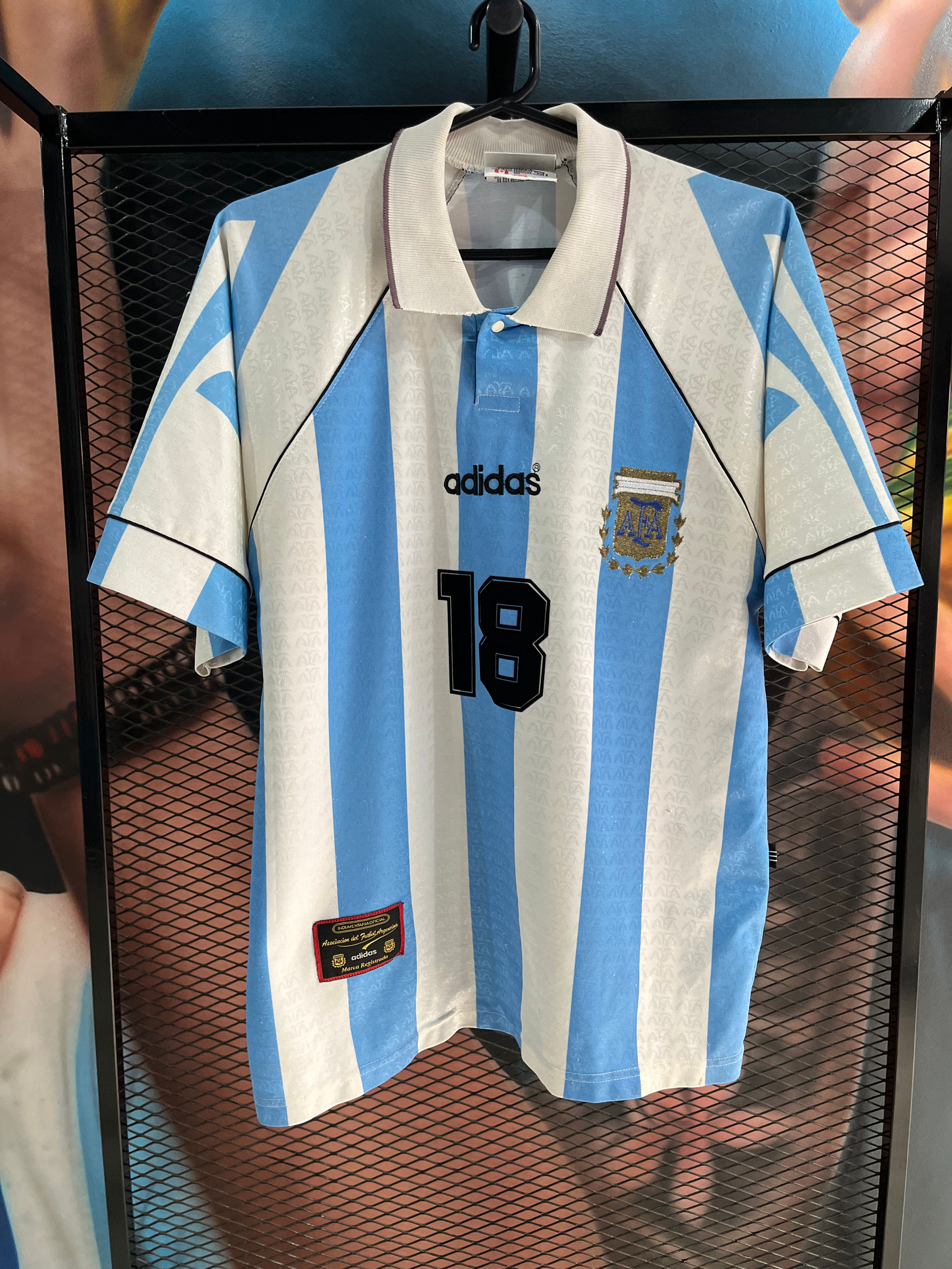 Camiseta AFA Titular 1997 #18 Scaloni 