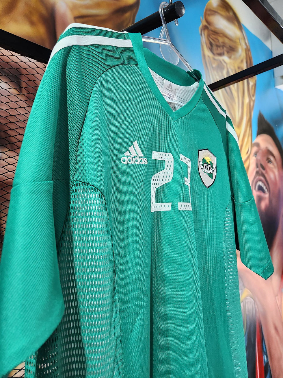 Miniatura: Camiseta Seleccion de Libia 2004 Titular Doble Tela #23