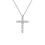 Thumbnail: 14kt Gold  Round Diamond Medium Cross Pendant With Chain (1.74ctw)