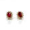 Thumbnail: 18kt Yellow Gold Ladies 1.10ctw Ruby Gemstone Earrings 