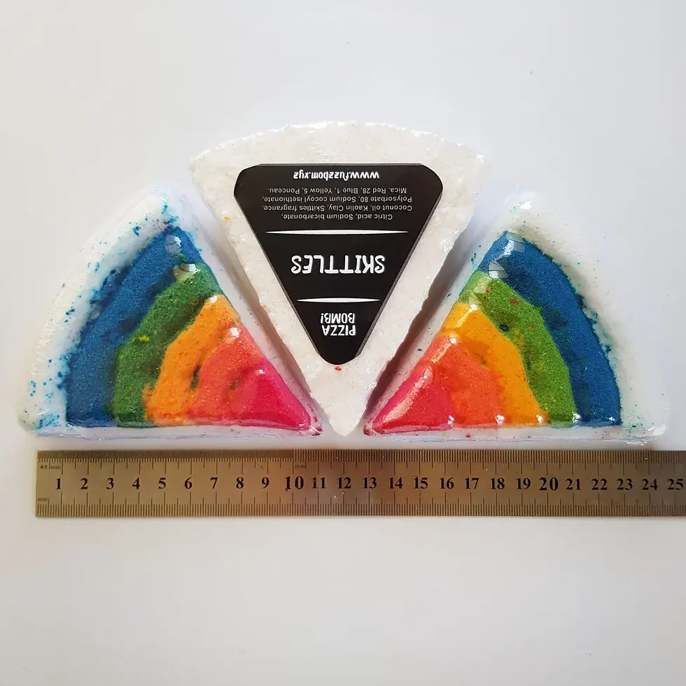 Thumbnail: Rainbow skittles pizza bath bomb