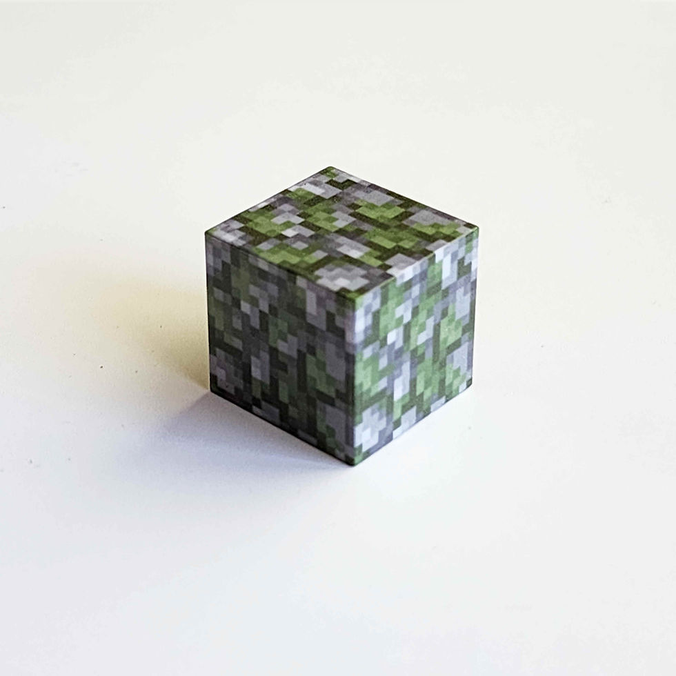 Thumbnail: mossy cobblestone textured magnetic minecraft building block