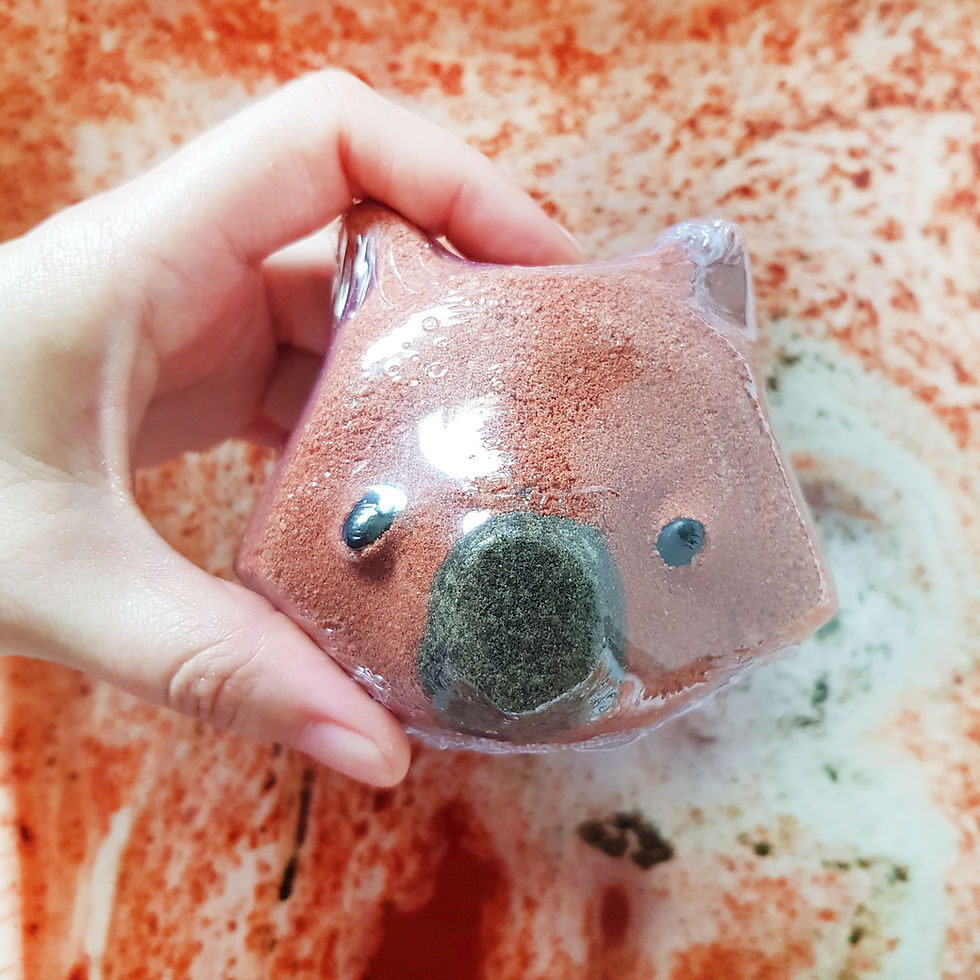 Thumbnail: wombat shaped myrtle essential oil bath bomb
