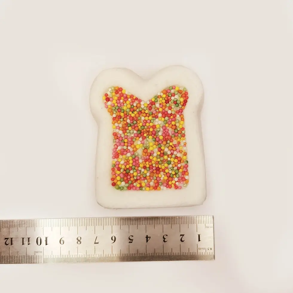 Thumbnail: mini fairy bread bath bomb measurements