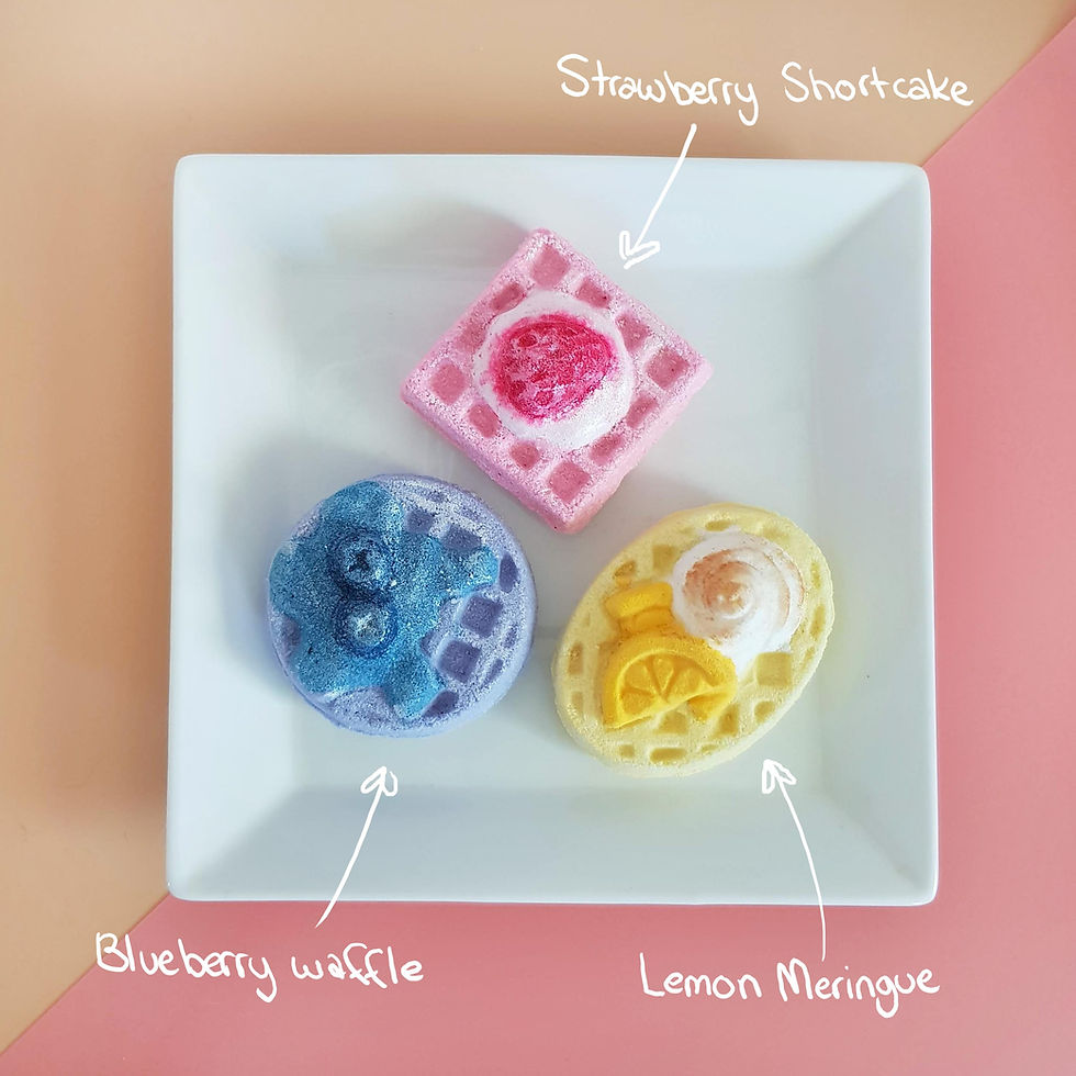 Thumbnail: dessert waffle bath bombs