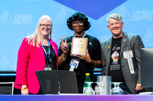 Nicole Anozie, Equity Executive Board member, at 2026 OPSEU Convention