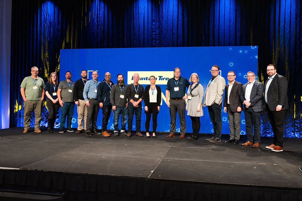 award recipients on stage