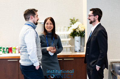 having cocktails at a conference