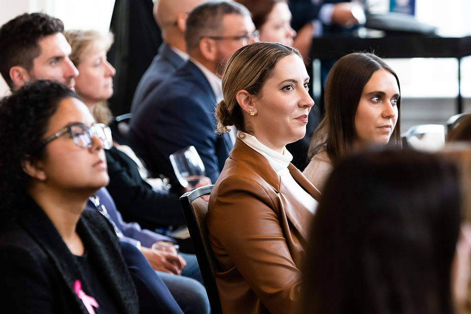 close-up of seated audience