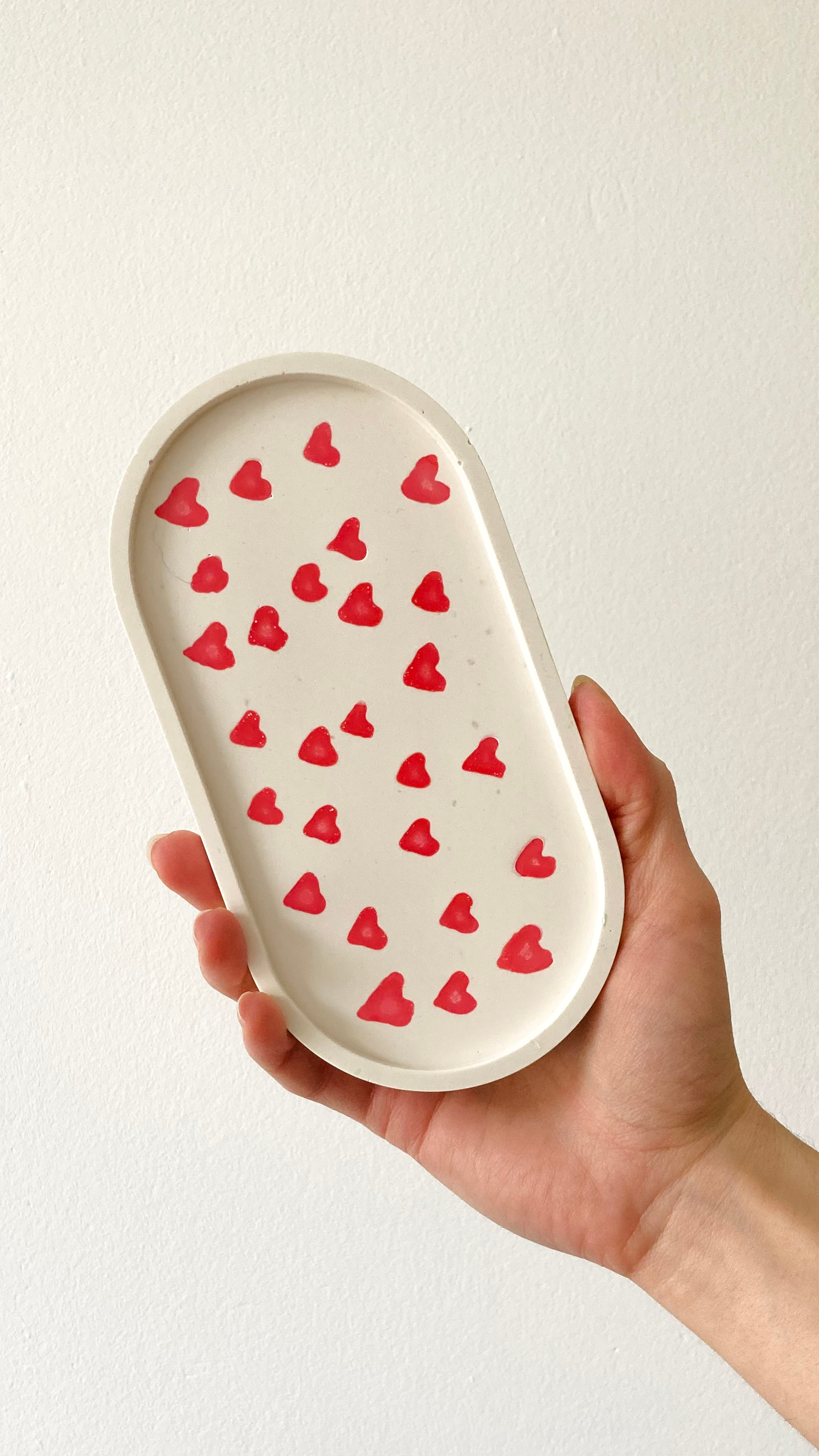 Podstawka owalna - Serduszka