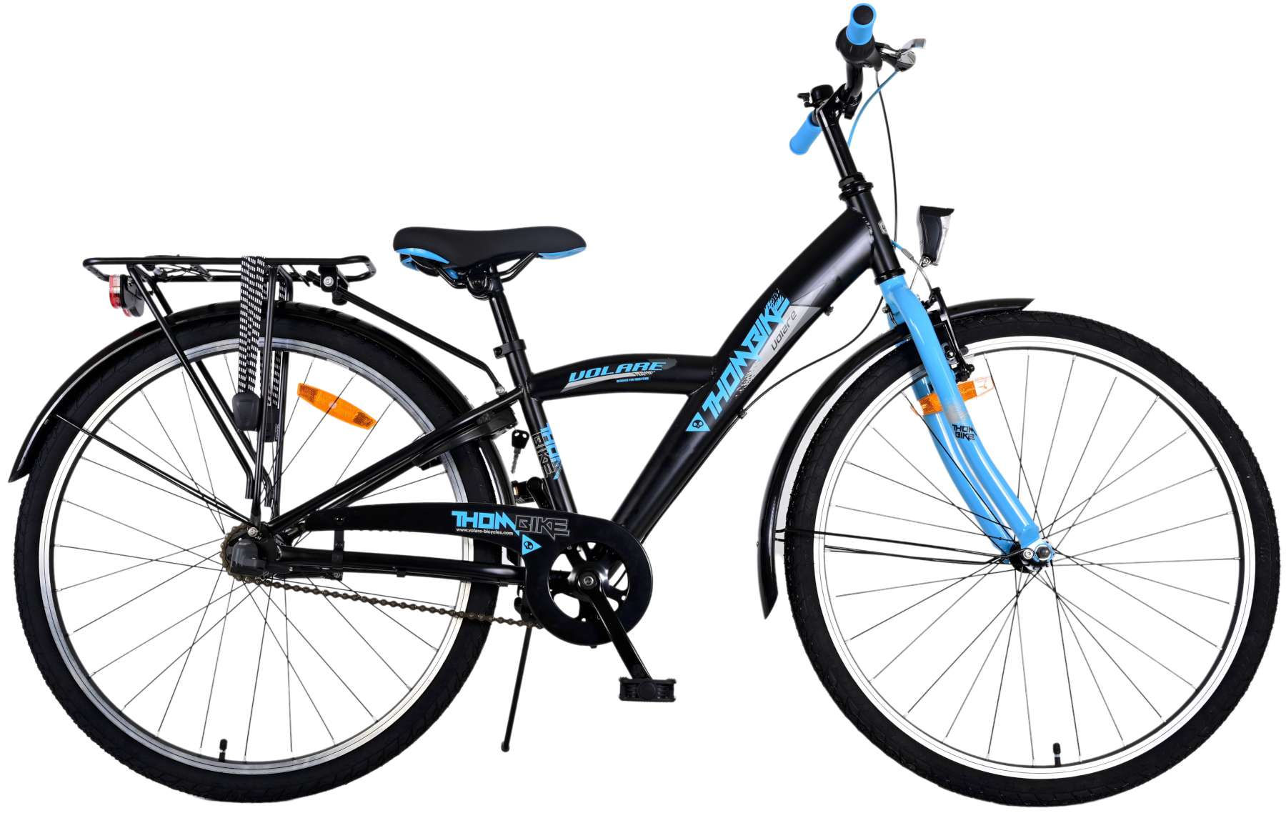 Volare Thombike Kinderfahrrad - Jungen - 26 Zoll - Schwarz Blau - 3 Gänge