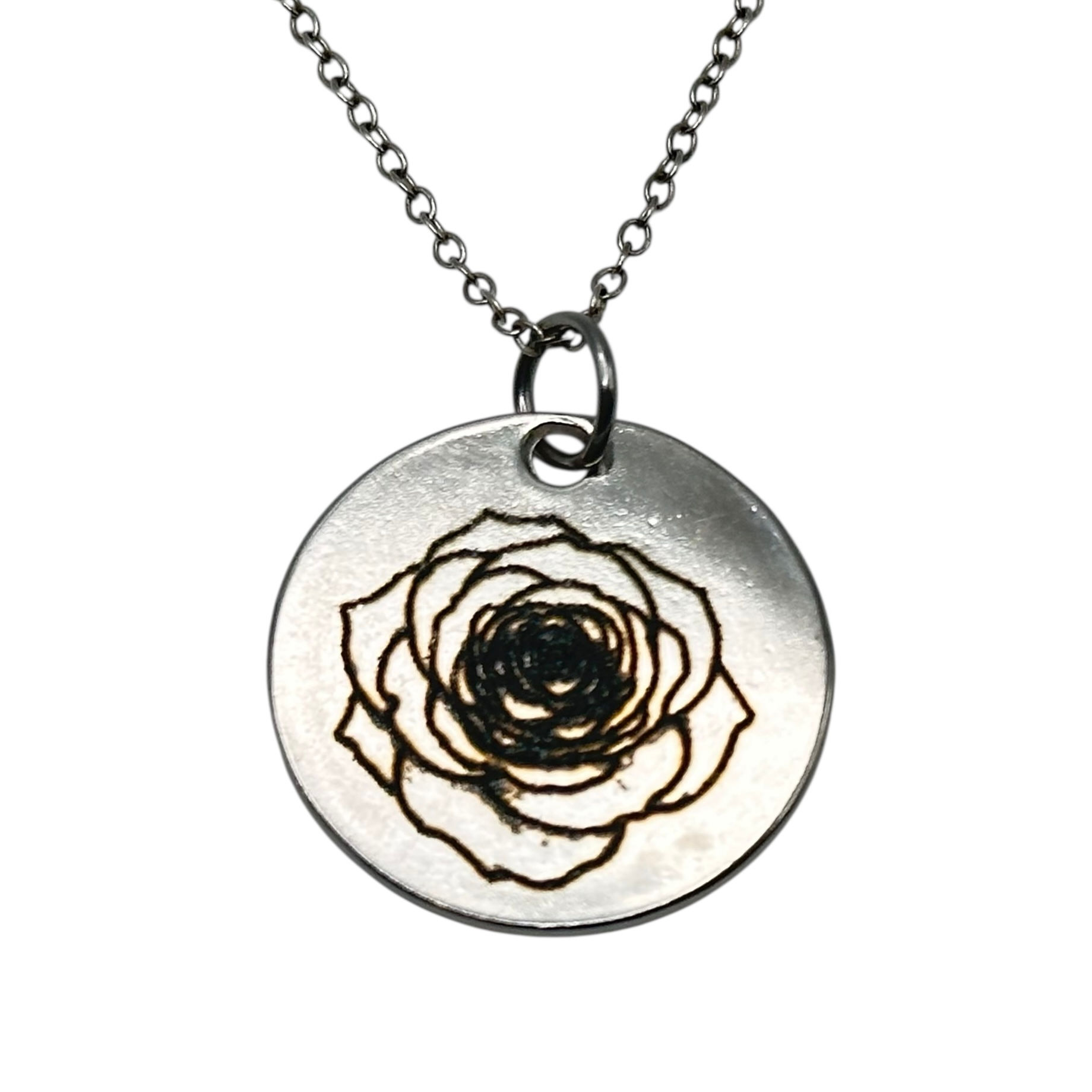 Rose necklace.