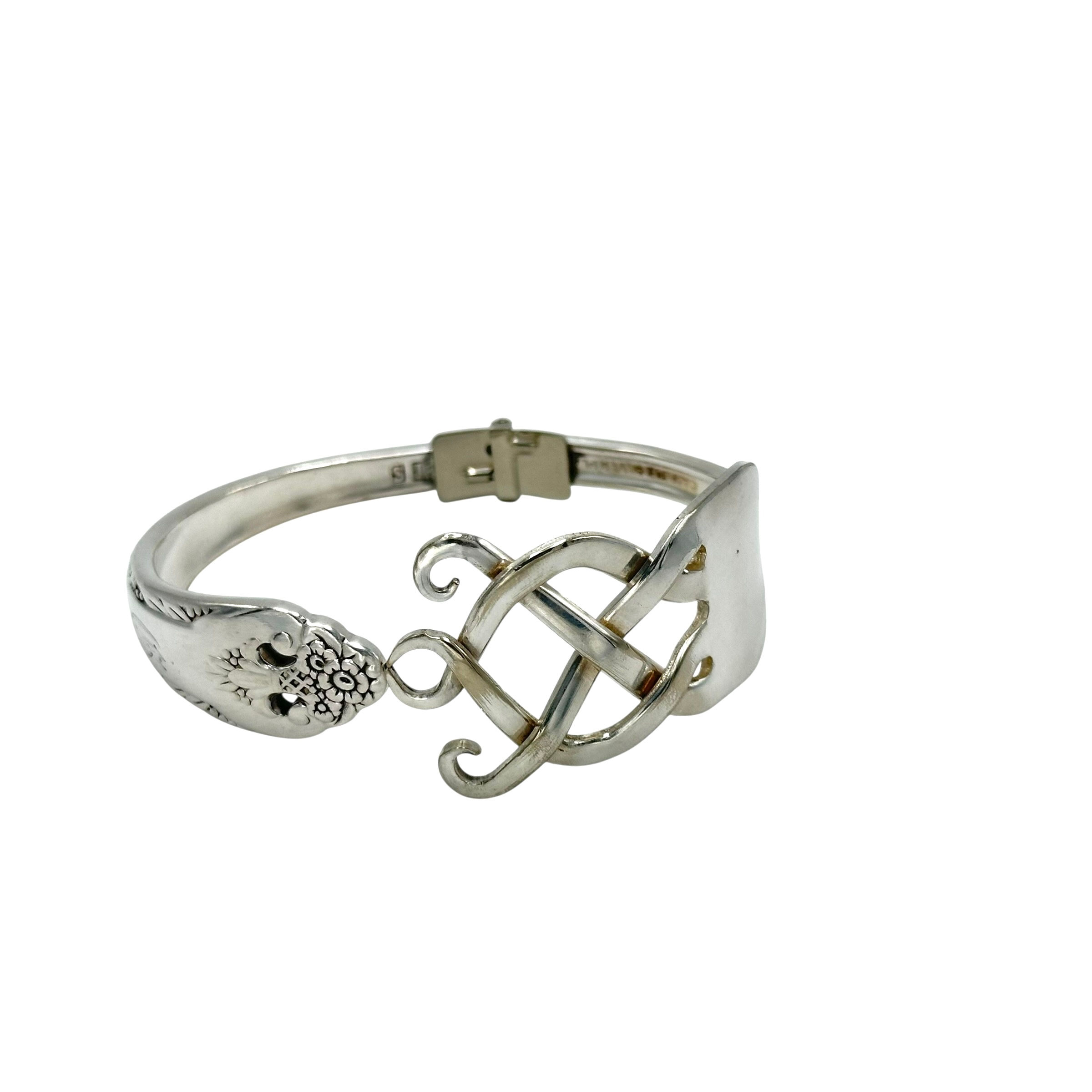 Hinged fork bracelet. 