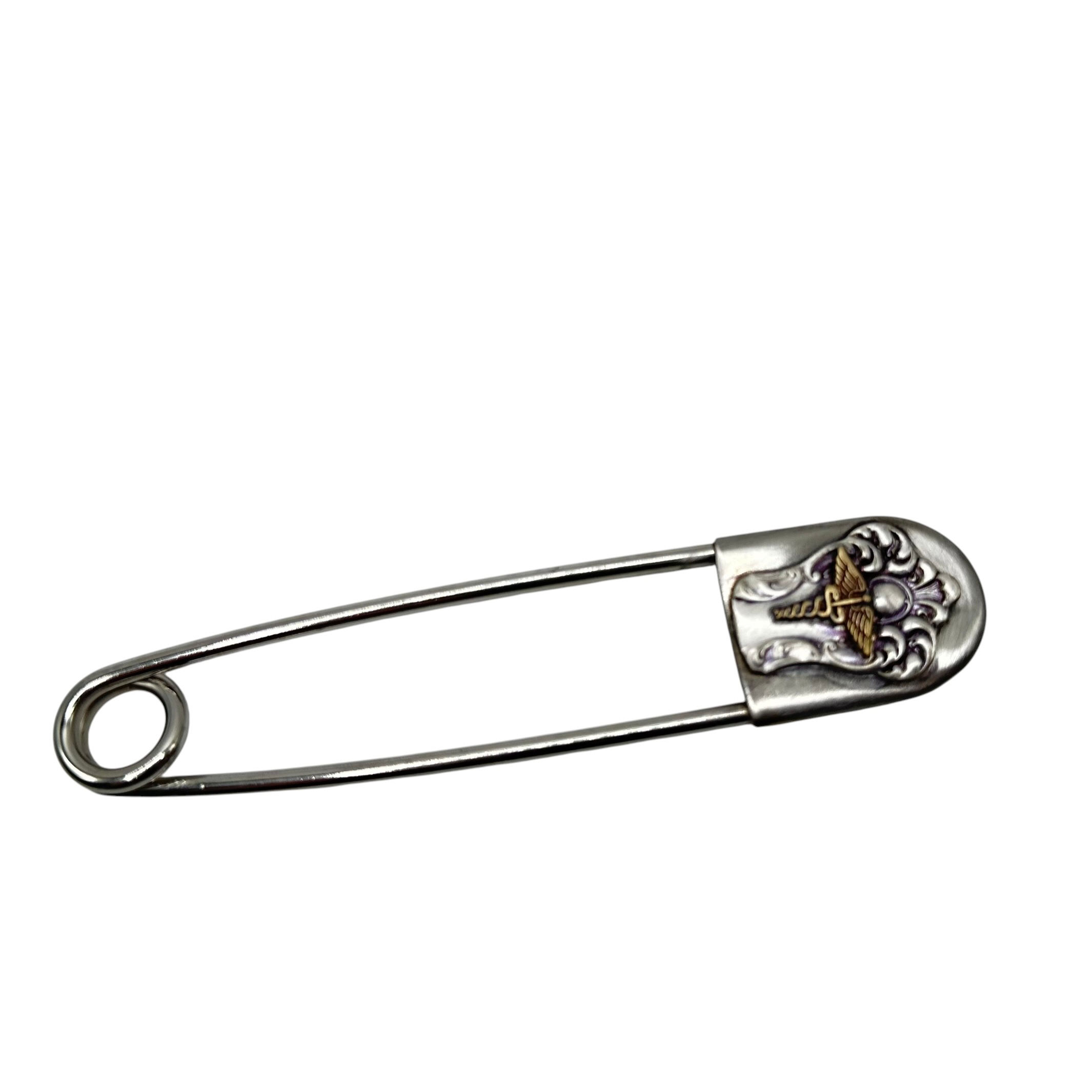 Safety pin keychain.