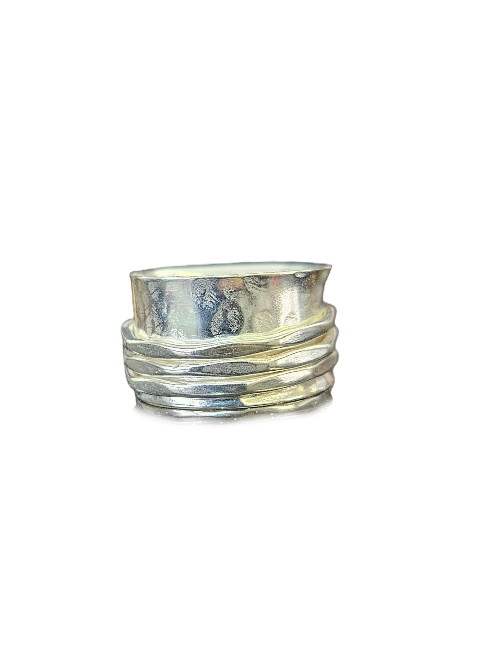 Sterling spinner spoon ring.