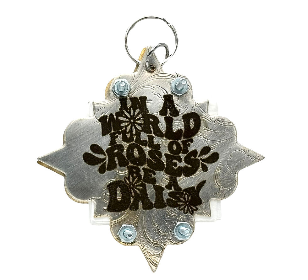 Flower Press keychain.