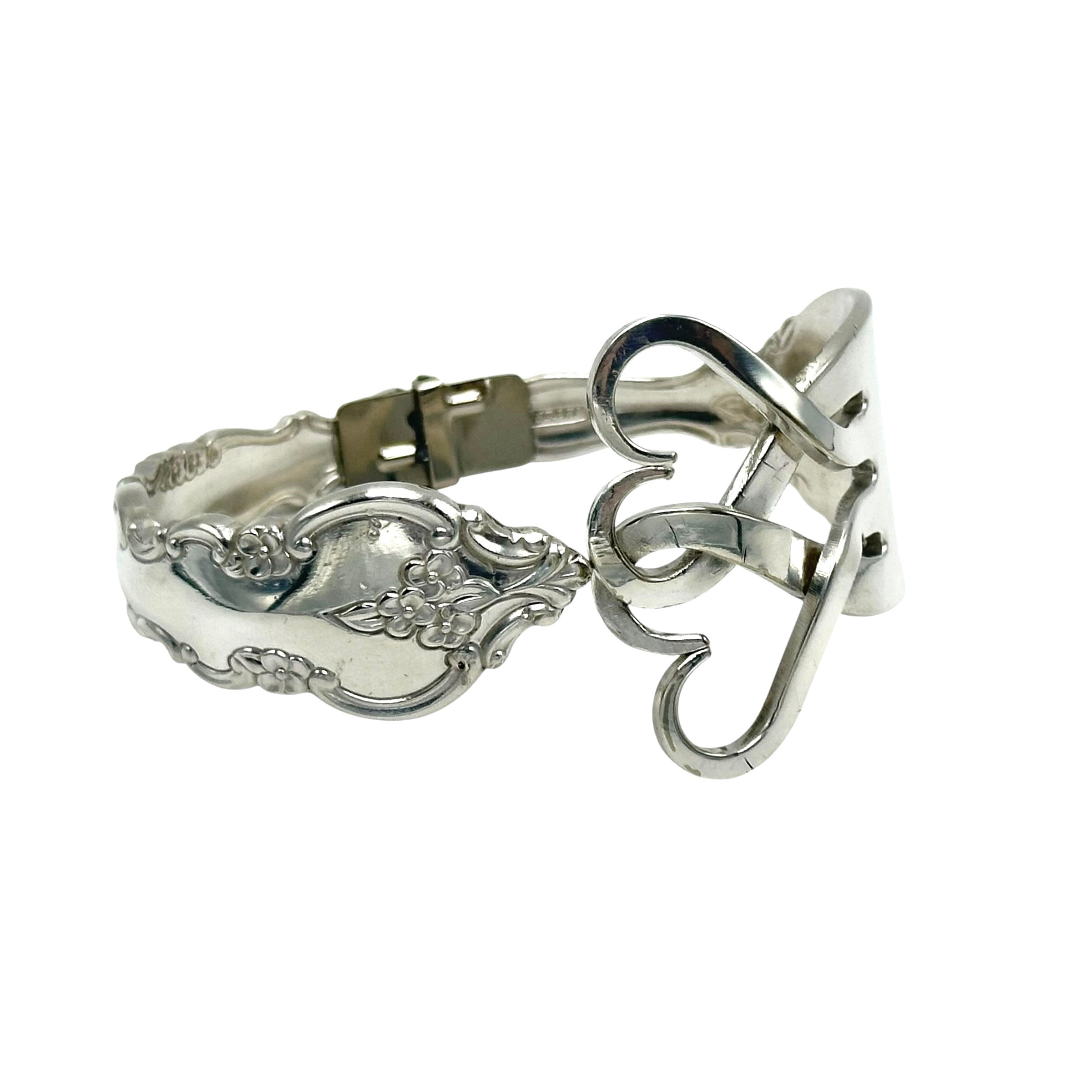 Hinged fork bracelet. 