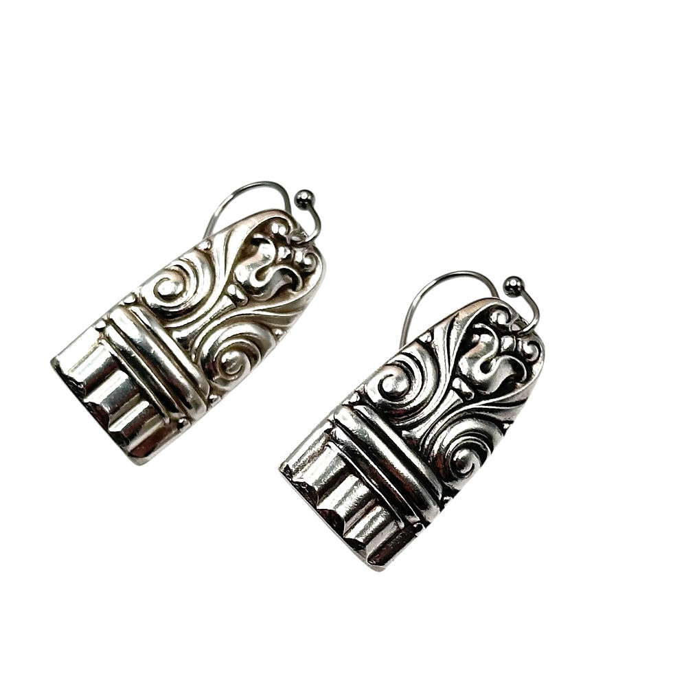 Knife handle earrings.