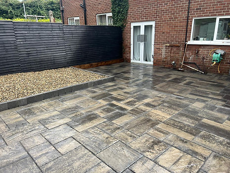 newly created patio area