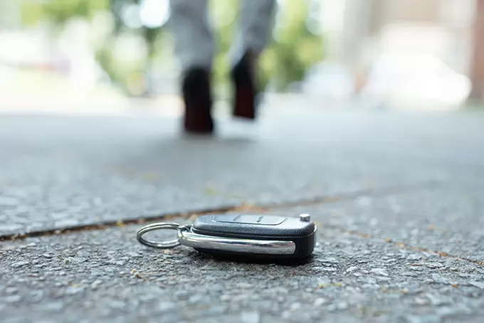 lost key on pavement