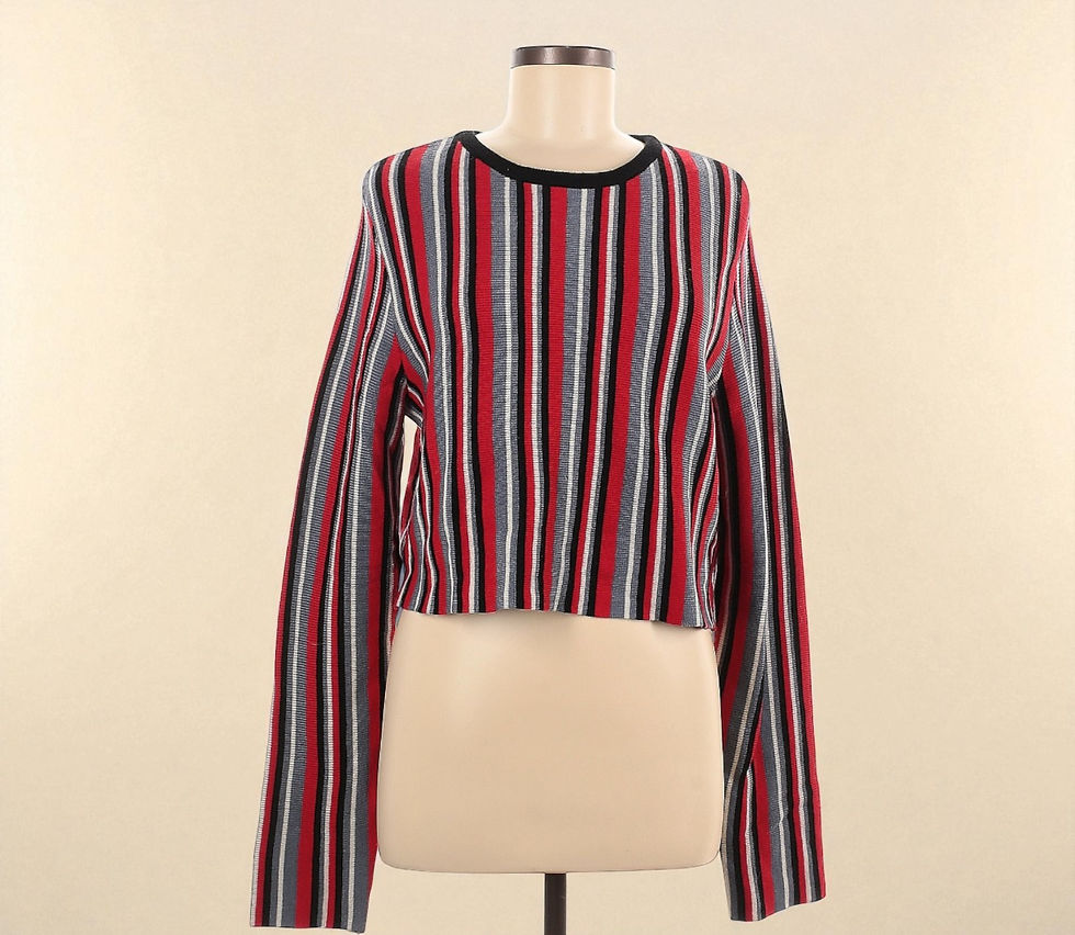 Victor Glemaud Striped Wool Pullover Sweater (Size Medium)