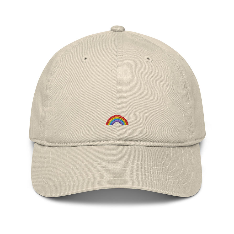 Thumbnail: Rainbow Embroidered Organic Cotton Dad Hat
