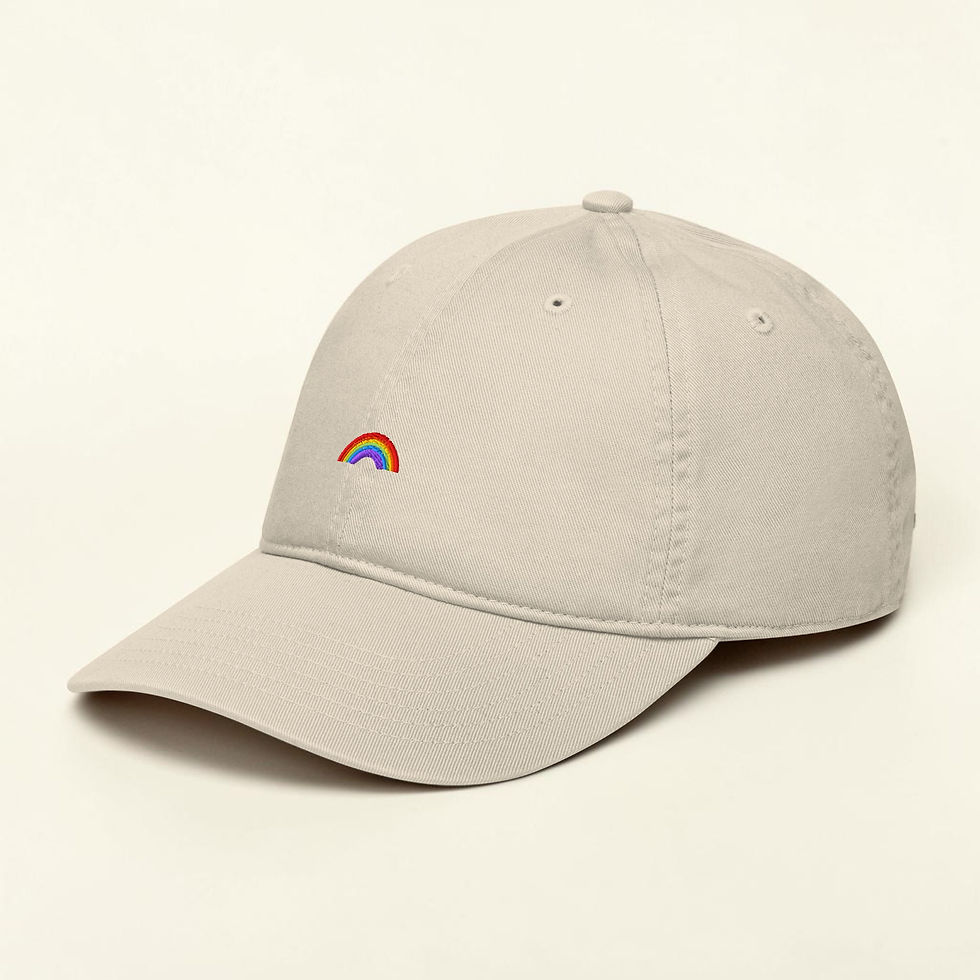 Thumbnail: Rainbow Embroidered Organic Cotton Dad Hat