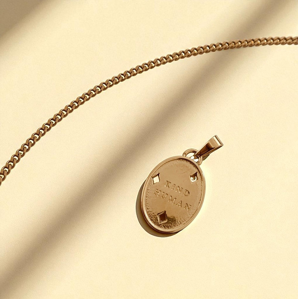 Thumbnail: Kind Human Necklace Gold Plated Necklace