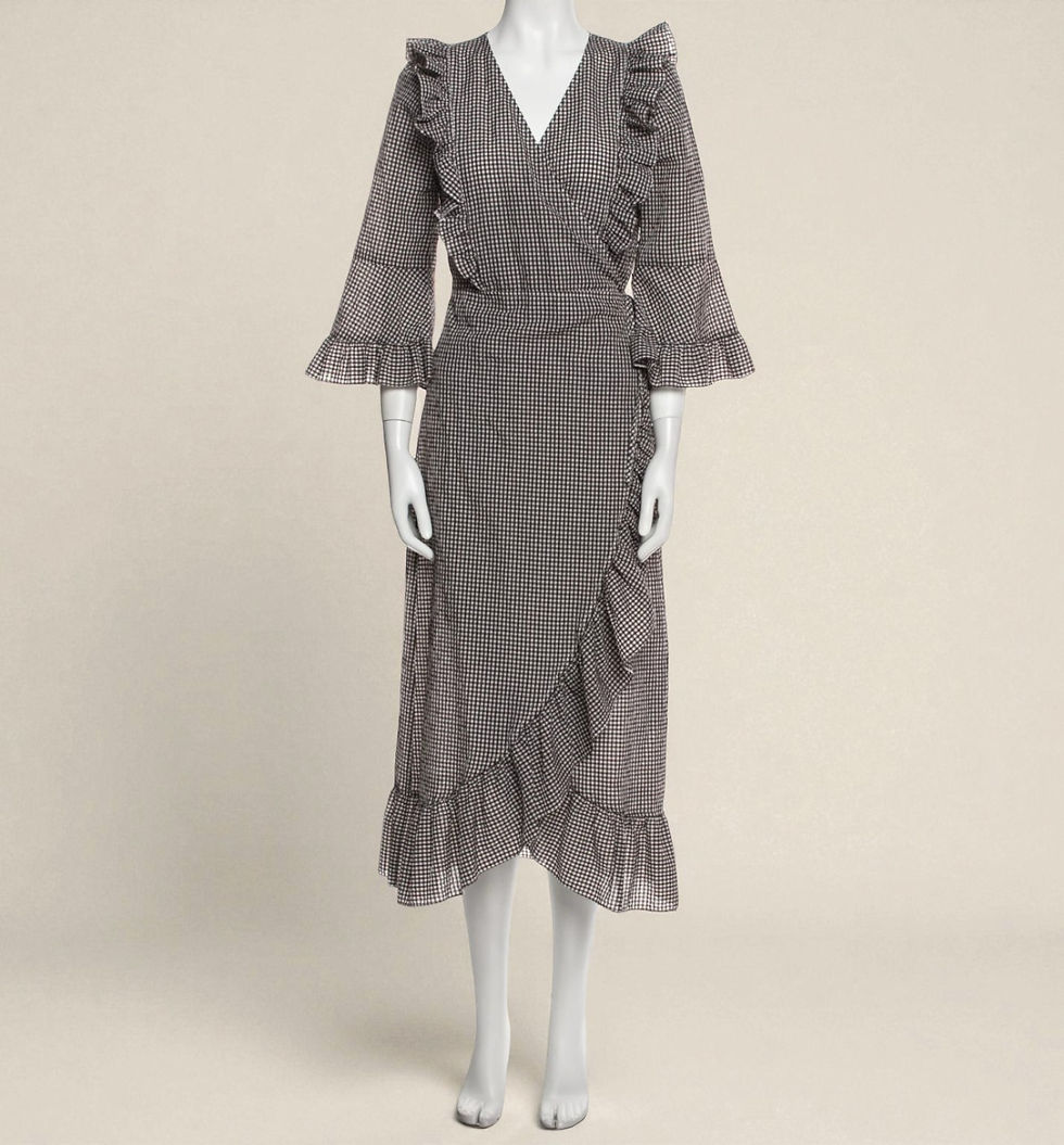 Gingham Midi Dress (Size 8)