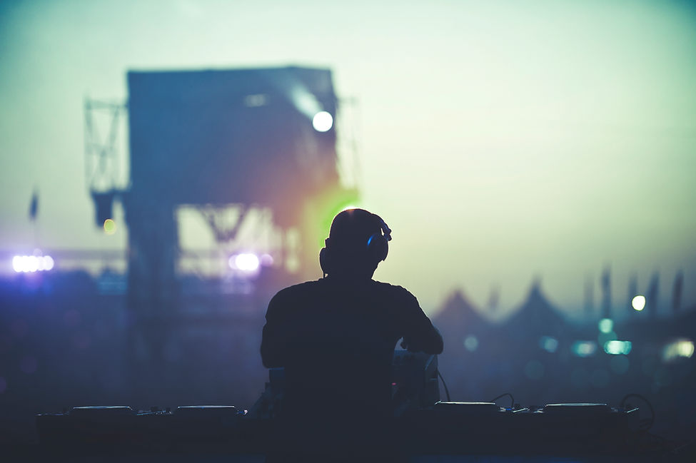 DJ In front of Crowd
