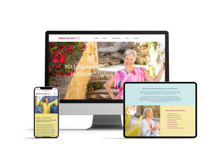 Mockup Website Mona Schön