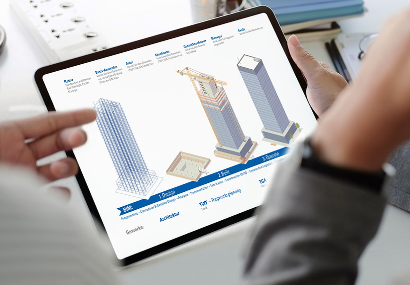 iPad Bildschirm mit einer Illustration von TÜV SÜD Akademie