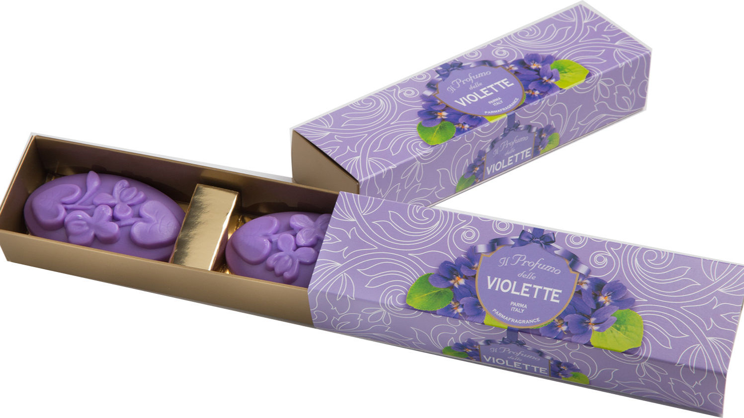 Coffret Duo Carved Violet Posy Soap