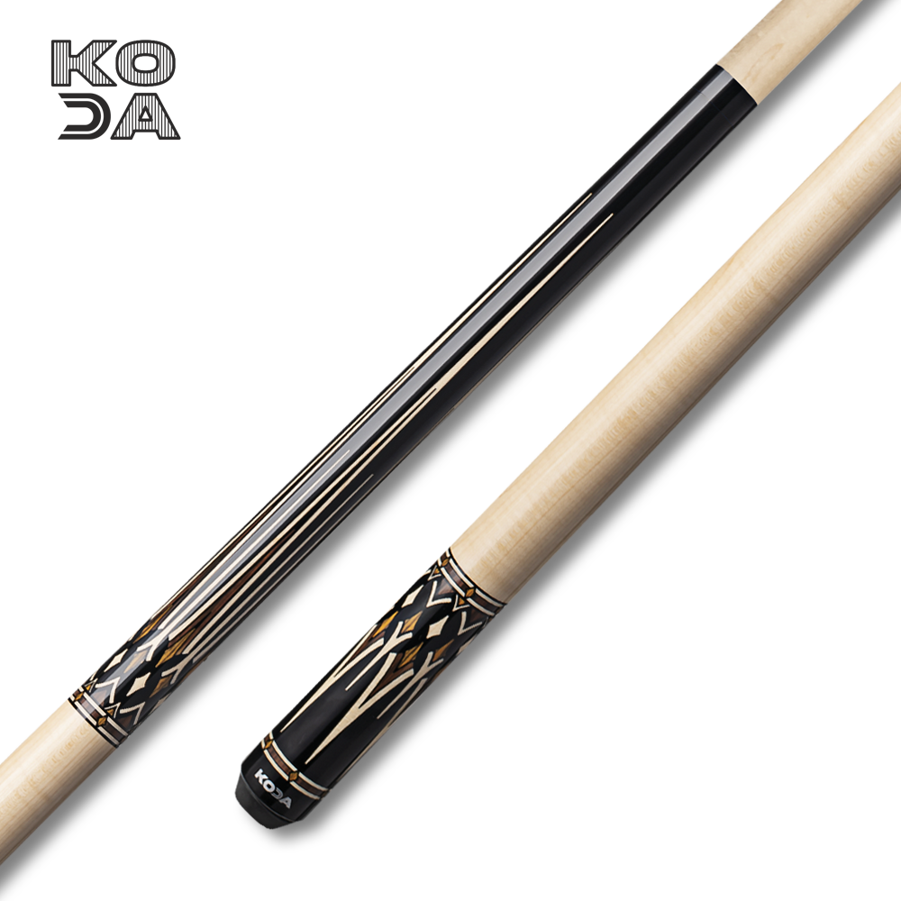 Koda Black Cocobolo Bocote Natural 8-Point Maple Wrap Pool Cue