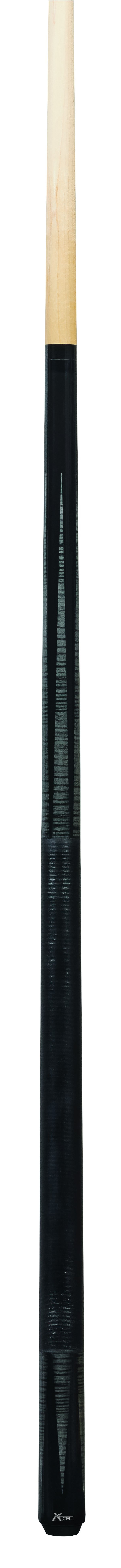 Xcel KS19 Black Gray Curly 4Pt Black Brown Linen Pool Cue 18T