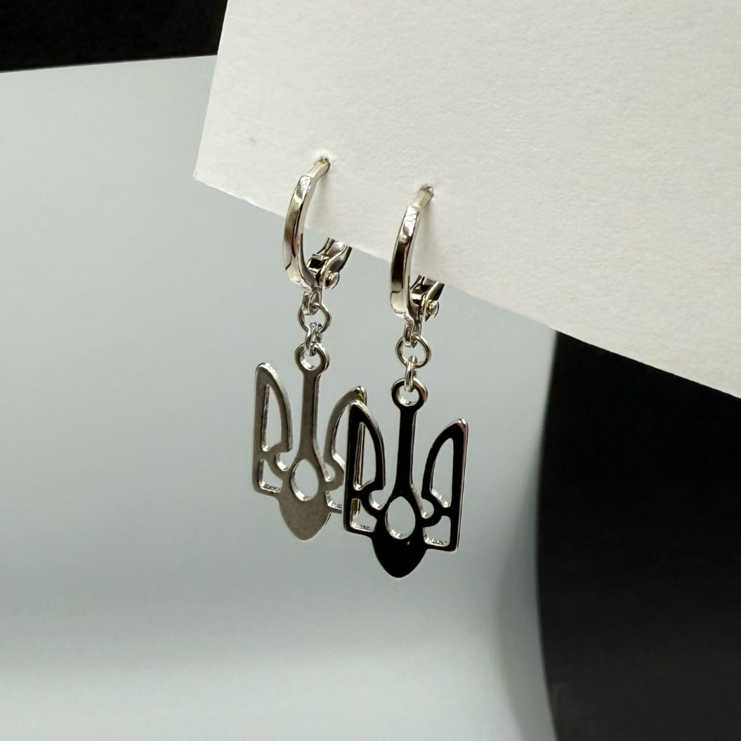 Xuping ГУРТ : Сережки Родій тризуб | Оптовий Постачальник Біжутерії