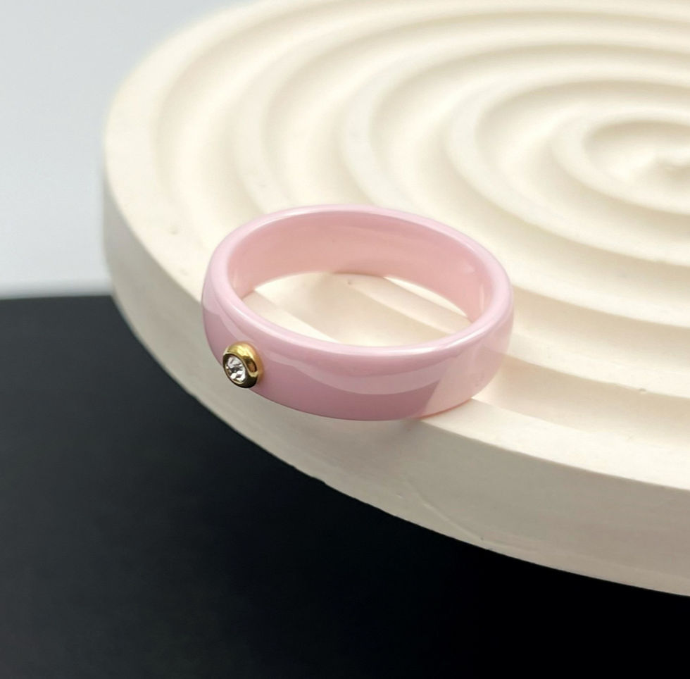 Прев'ю: Xuping ГУРТ : Каблучка керамічна з цирконієм | Оптовий Постачальник Біжутерії