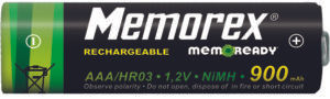 Μικρογραφία: MEMOREX Ready for Use Επαναφορτιζόμενες μπαταρίες AAA 900mah