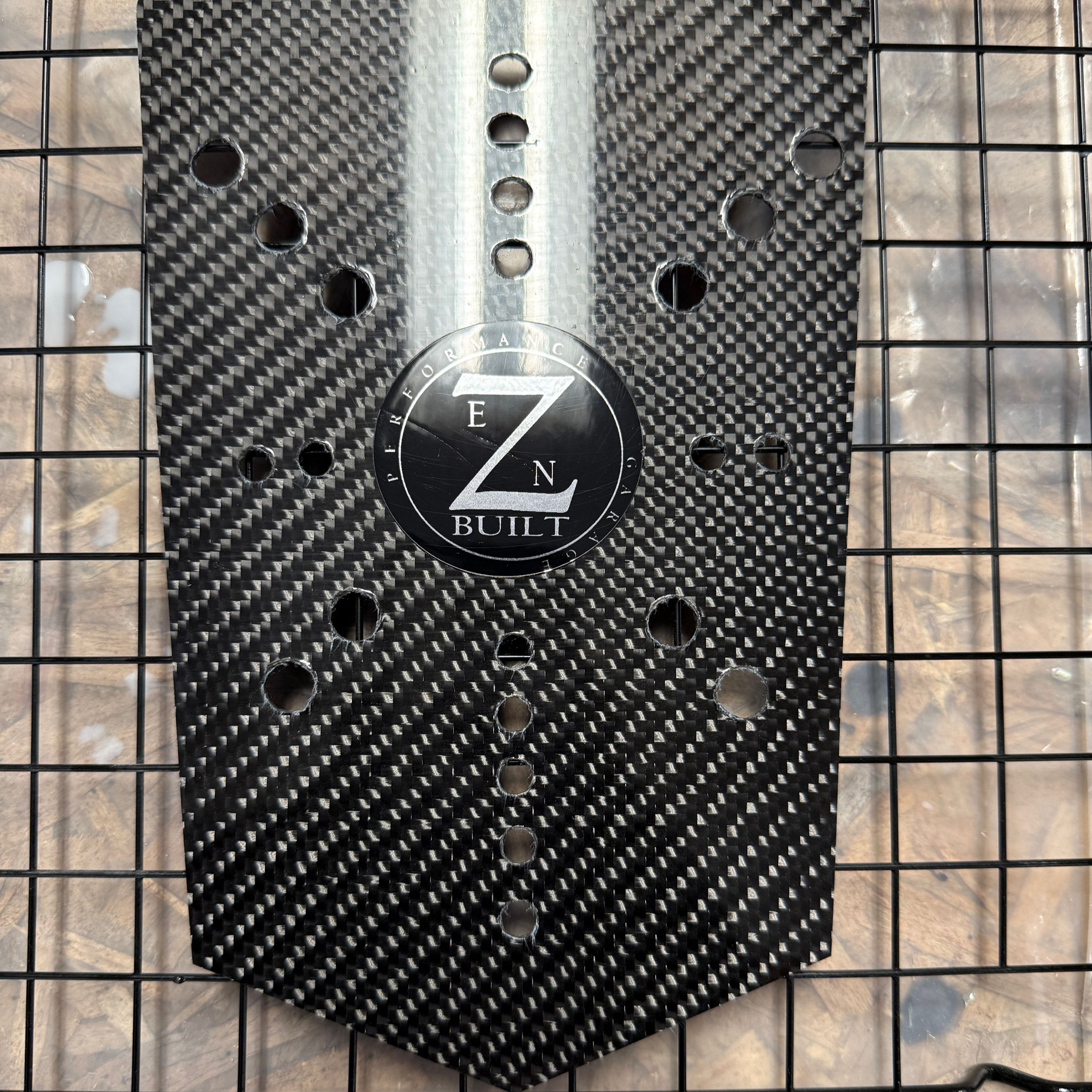 LTR 450R carbon fiber number plate bracket, Z Built logo