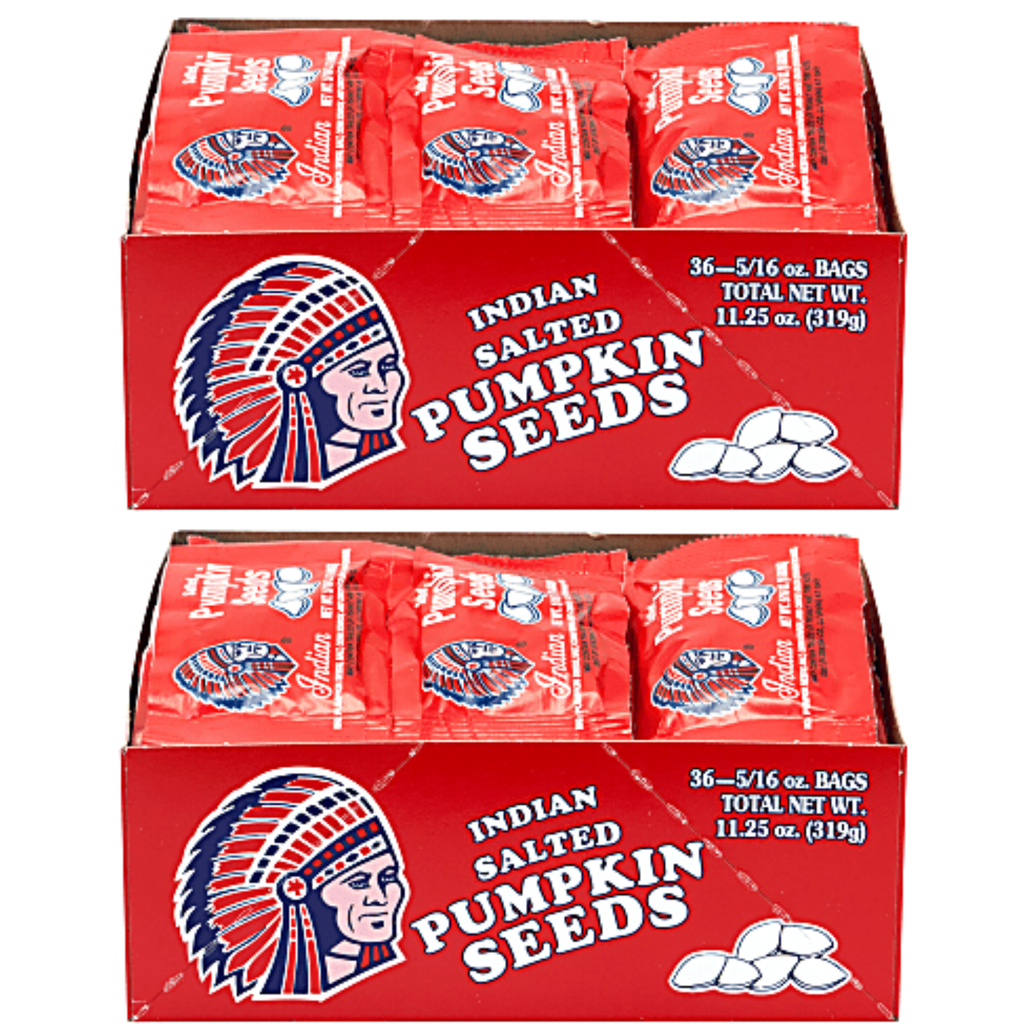 INDIAN Salted Pumpkin Seeds, 0.31 Oz., 72 Count (Pack Of 2)