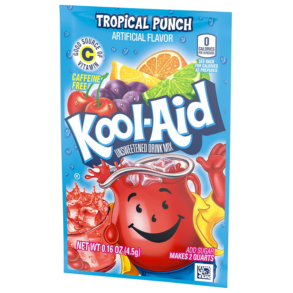 Thumbnail: Kool-Aid Soft Drink Mix Tropical Punch Unsweetened,0.16 oz.,(48 Pack)