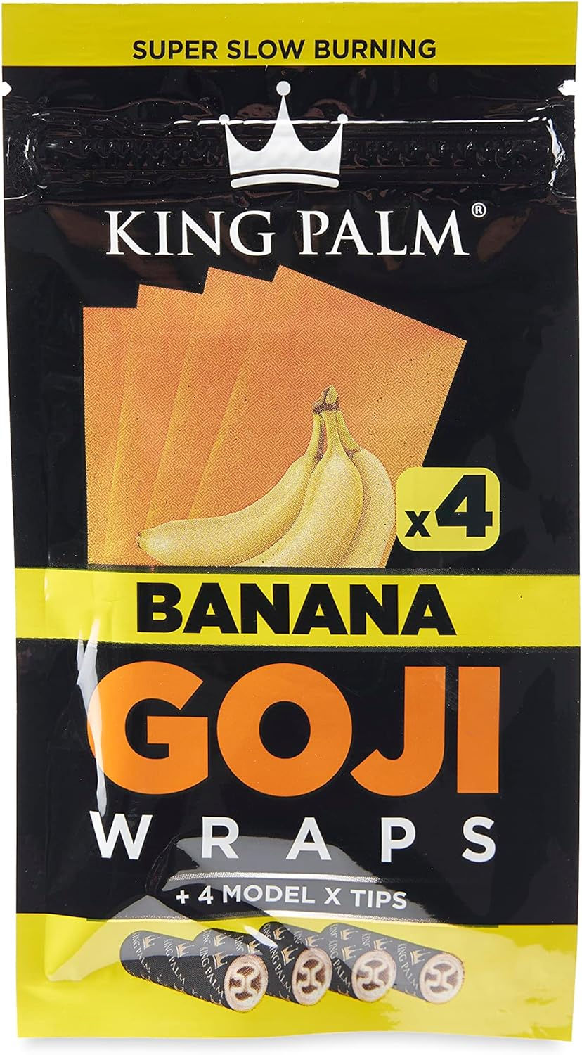 Thumbnail: KING PALM GOJI WRAPS BANANA 15 Count Individual Pouches + 4 Model X Tips
